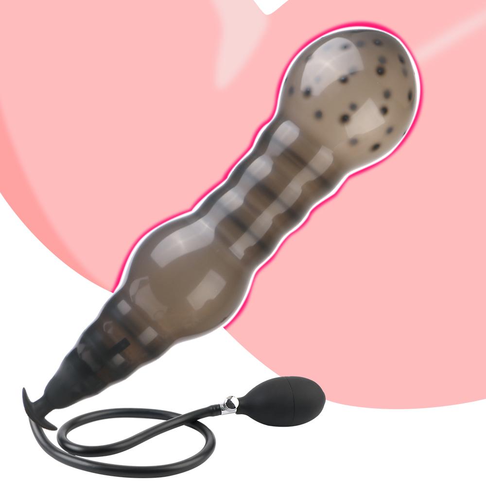 18-52cm Inflatable Anal Beads Anal Plug For Women Vaginal Dilator Men Butt Expander Big Dildos Female Masturbator Sex Toys Adult
