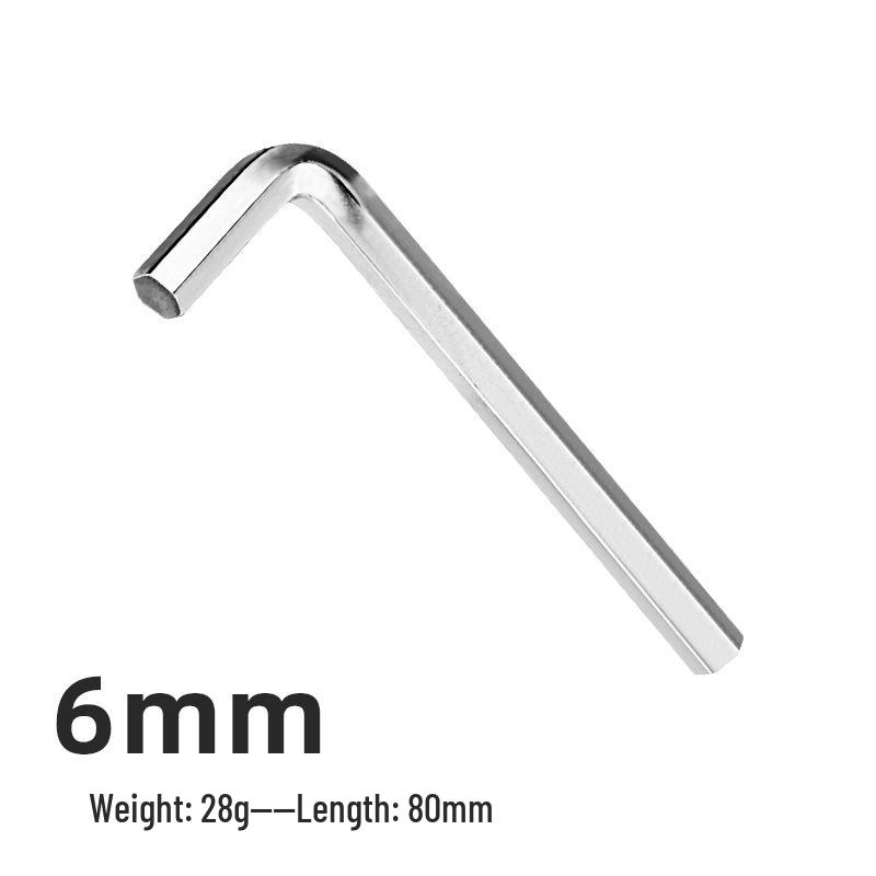 M6 Nickel-Plated Metric Inner Hex Wrench Set, 2.5-8mm L- and 7-Shaped Tools
