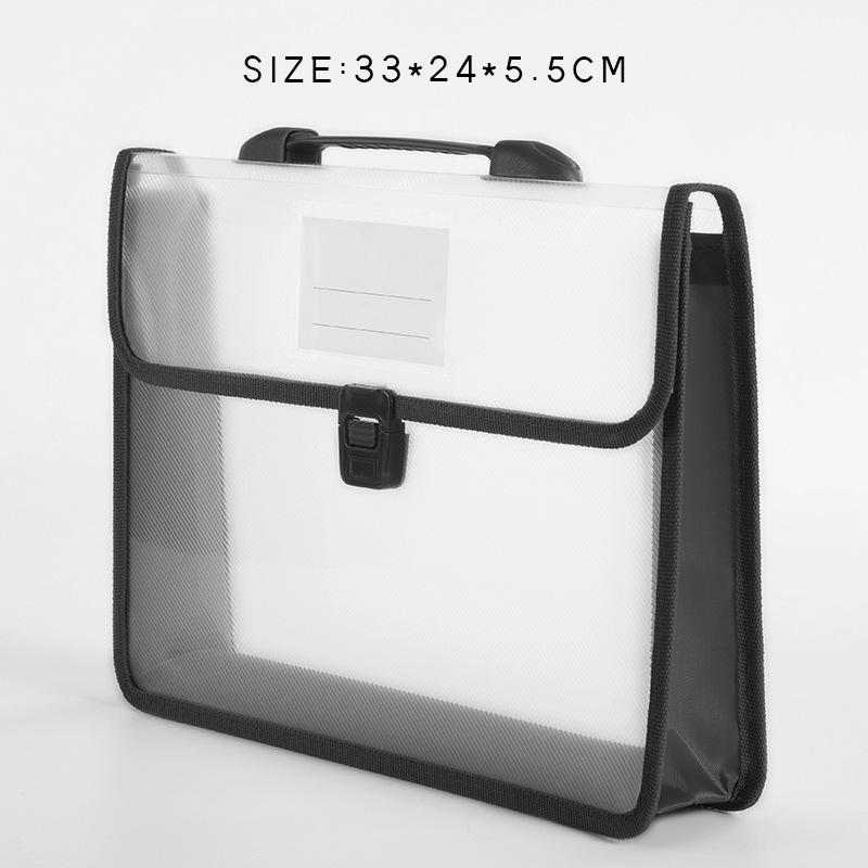 A4 Portable Snap Button File Bag Large-Capacity Document Bag Examination Paper Storage Bag File Organizer School Supplies