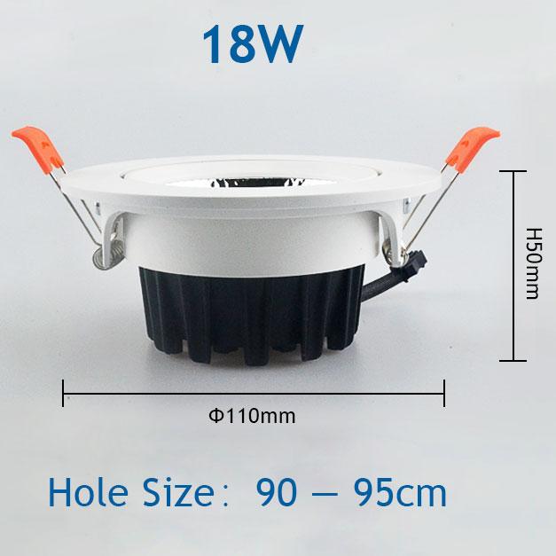 

5 Вт, 7 Вт, 9 Вт, 12 Вт, 15 Вт, 18 Вт, светодиодный потолочный светильник, внутренний COB, светодиодный потолочный светильник, лампа-прожектор, початок, витрина, прожектор Natural white 4000K