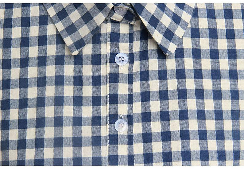 Women's Versatile Plaid Fake Collar Shirt - Korean Style Fashion Accessory