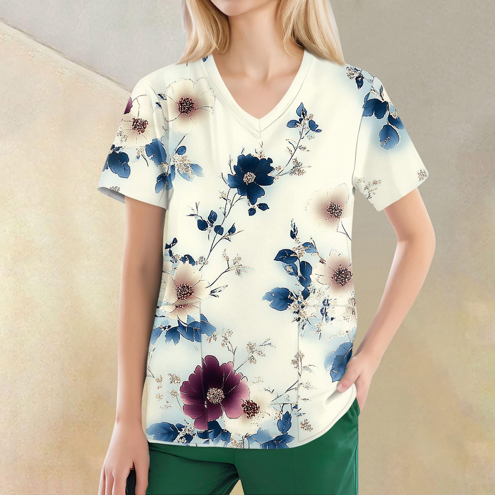 

Женские модные повседневные топы с v-образным вырезом и защитная спецодежда с принтом XXL бежевый