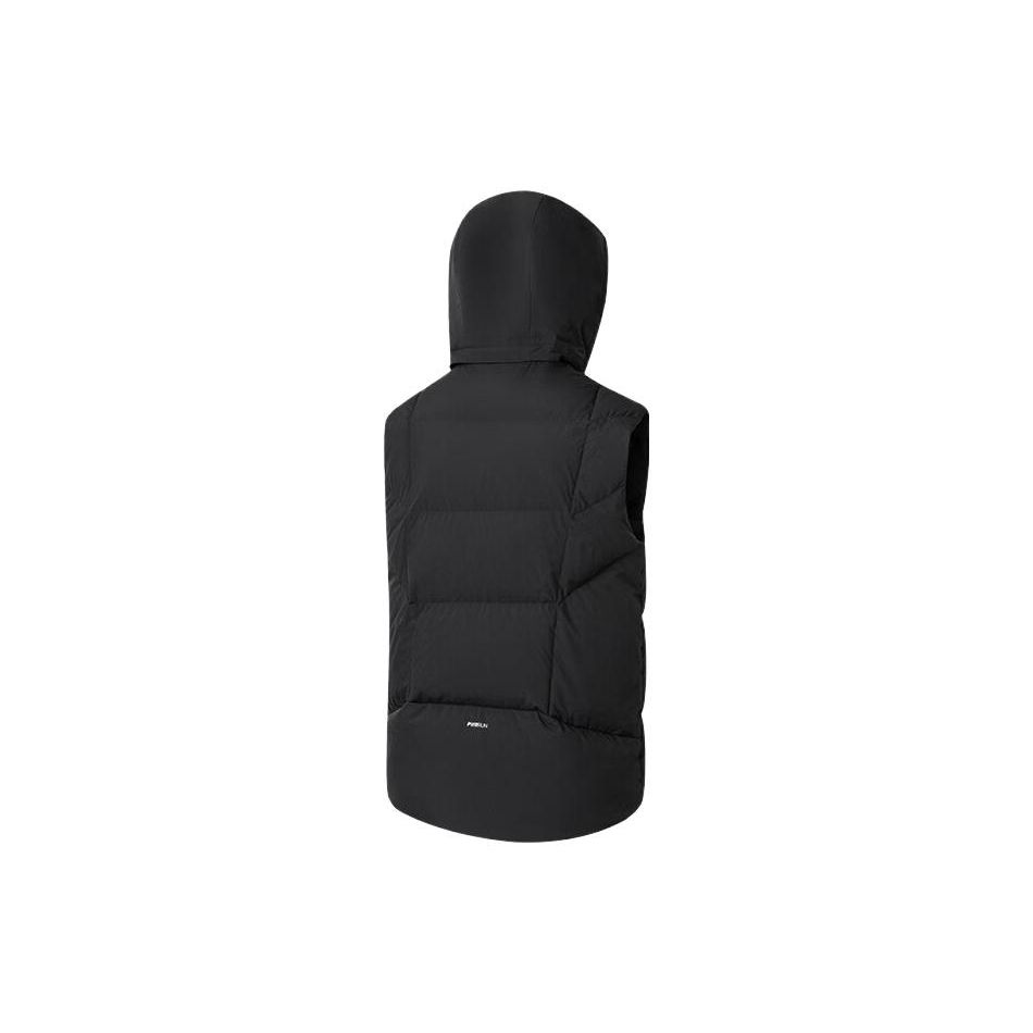SAUCONY Gilet sportivo da corsa imbottito con cappuccio da uomo monocolore nero SC2220078-3