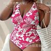 New Floral Sexy Plus Size One-piece High-end One-piece Bikini Swimsuit for Women