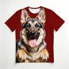 Schönes Deutscher Schäferhund 3D All Over Print Herren Rundhals T-Shirt