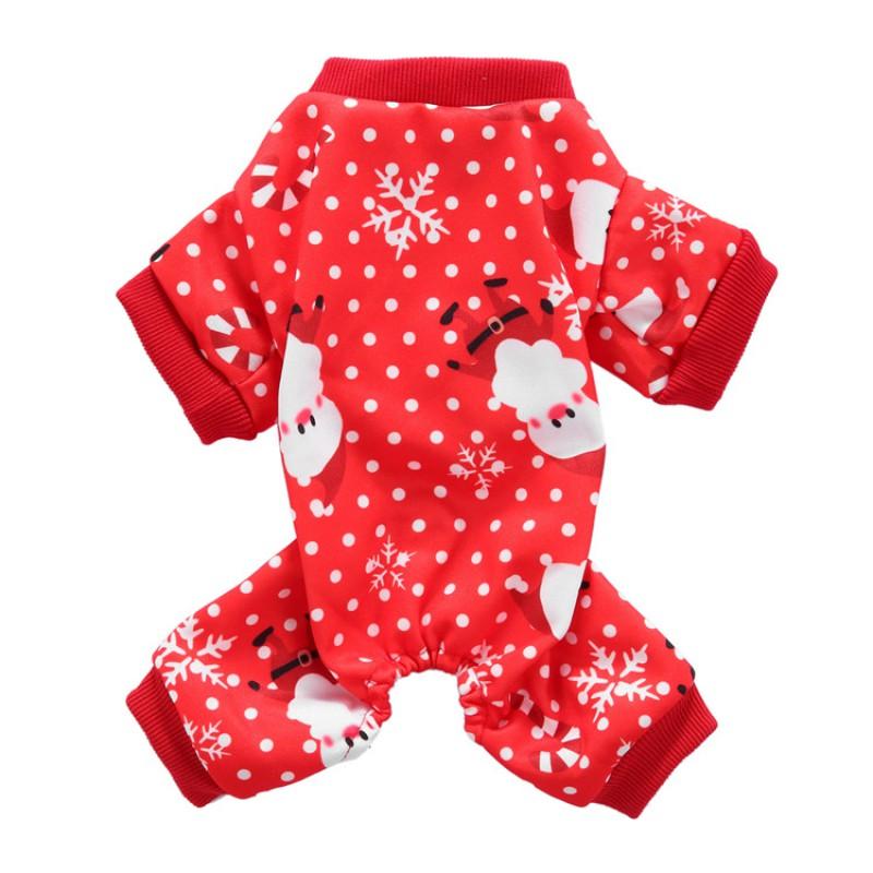 Christmas Pet Dog Outfit Four-Legged Costume Reindeer Santa Snowman Design Seasonal Holiday Apparel Small Medium Large Dogs