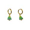 New Fashion Christmas Earrings: Creative Snowman & Tree Design In Stainless Steel