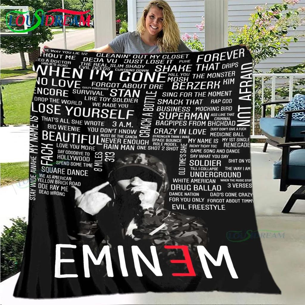 Pop Singer E-Eminem Blanket,Flannel Throw Blanket for Home Bedroom Bed Sofa Picnic Office Hiking Leisure Nap Birthday Gift