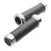 Nakira Motorcycle Grips with Bar Custom Aluminum Mm Ends, Handlebars, Leather, 22.2 (Black)