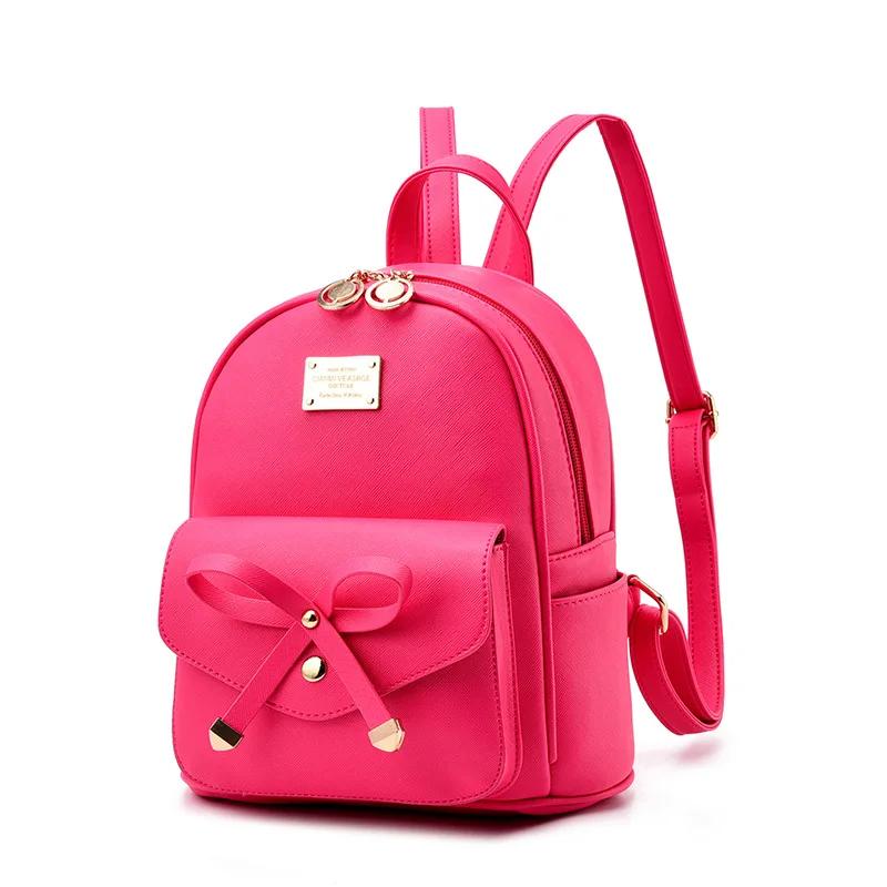 Women's Bag  New Luxury Handbags Women Bags Designer Fashi Small Backpack Bowknot Student Backpack Small Fresh Bags
