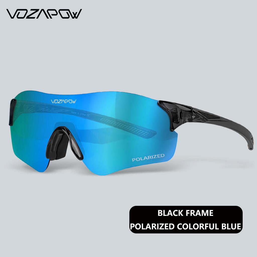 Vozapow Polariserade Cykelglasögon MTB Landsvägscykel Solglasögon HD-lins UV400 Solskydd För Körning Vandring Sportglasögon