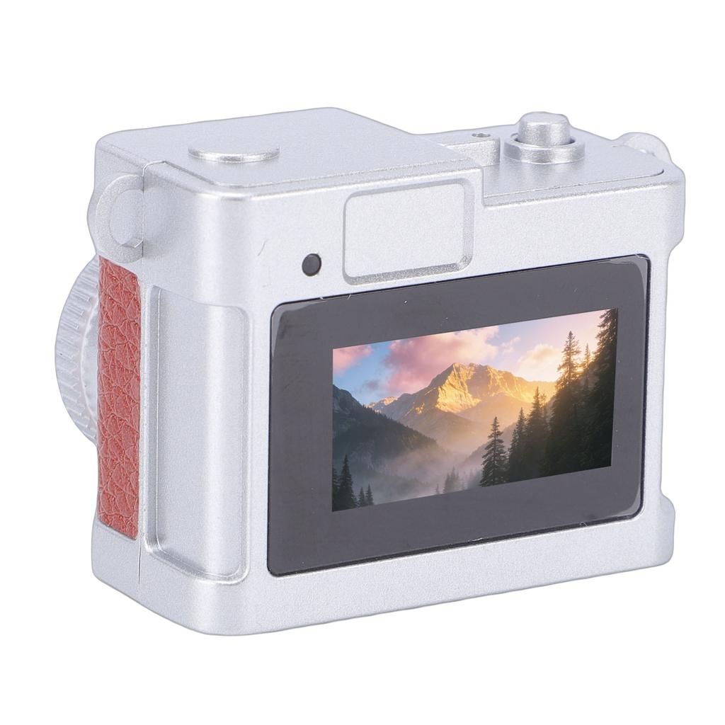 Keychain Camera HD Retro Digital Tiny Portable Pocket Camera CCD Fun Gadget with LED Light 5 Filters for Travel Study