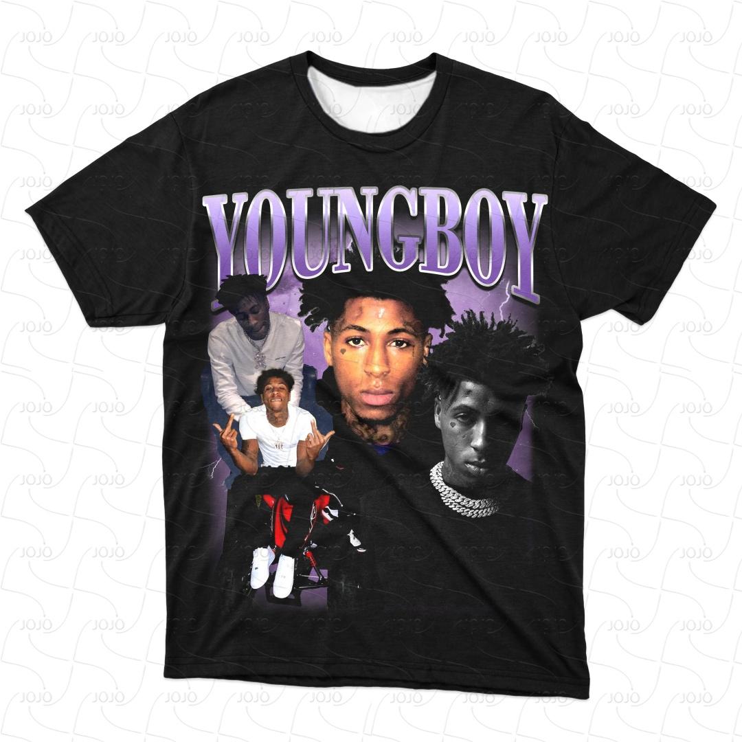 

Рэпер Янг Бой Ретро Графическая Футболка Мужская Хип-хоп Одежда Y2k Унисекс Мода Оверсайз Гетто Гангстерский Топ Подарок для Фаната 4XL