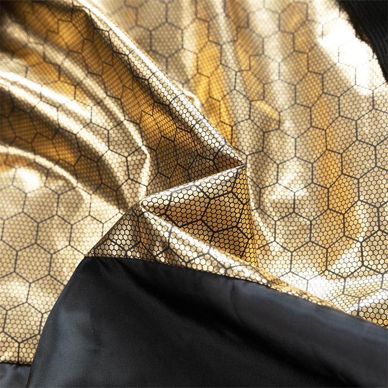 Para Czarny Złoty Ubrania Watowane Bawełną Wysokiej Klasy Bardzo Grube Aksamitne Ubrania Watowane Bawełną Męskie Kurtki Czarny Złoty Ubrania Watowane Bawełną