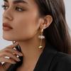 Alloy Geometric Fashionable Earrings For Women In Chic Gold Finish Plated