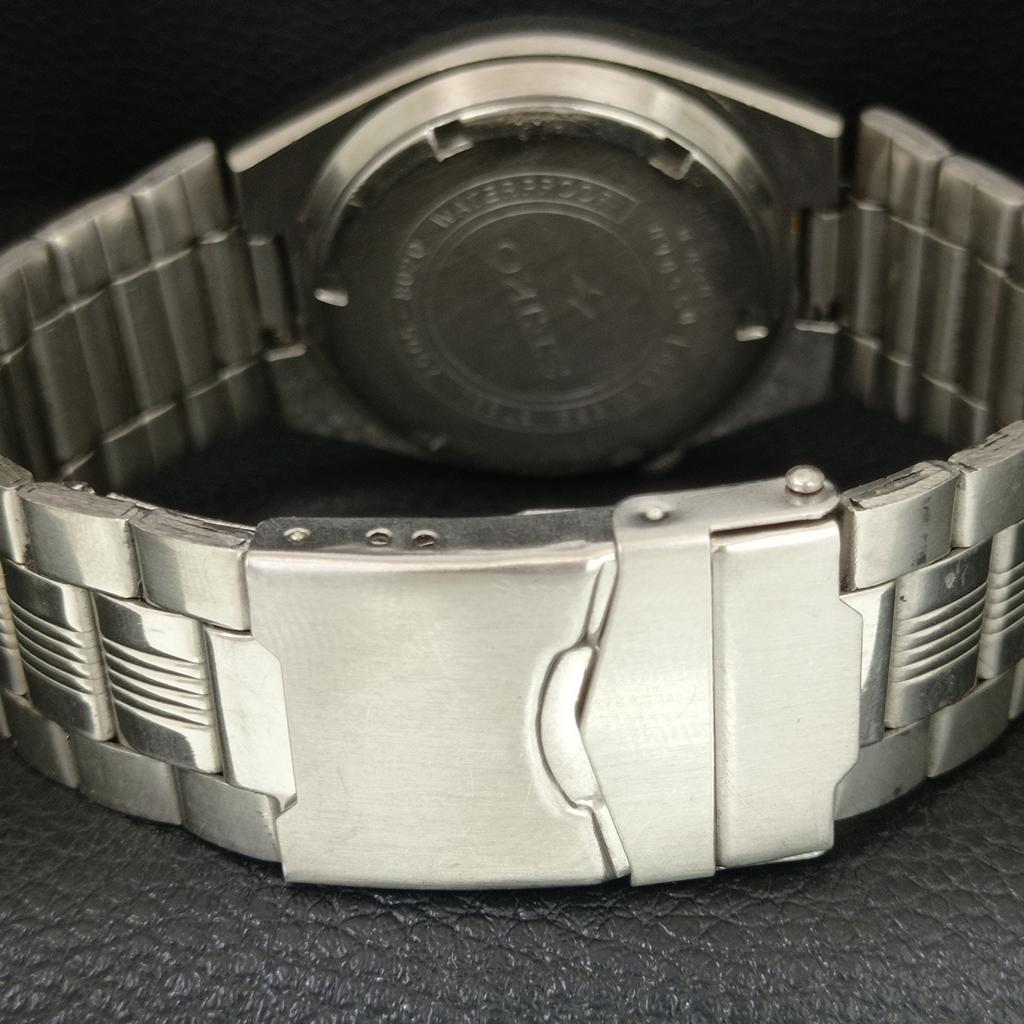 GENUINE VINTAGE SEIKO AUTOMATIC 7009A JAPAN MENS GREEN DIAL WATCH a708597-1