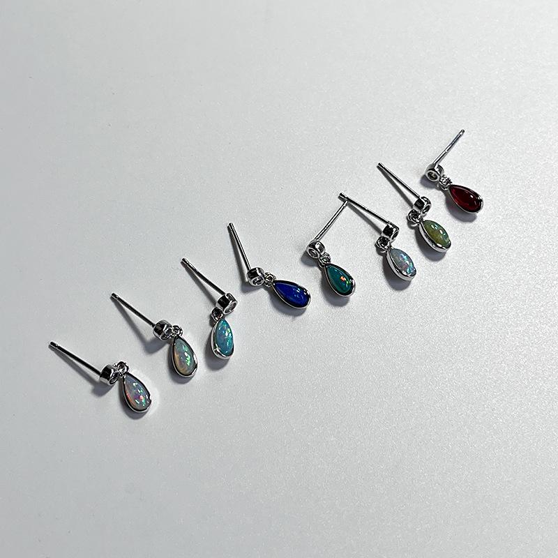 Auffällige Opal-Tropfen-Ohrstecker – Minimalistisch, farbenfroh, cooler Stil Knorpelschmuck für Frauen