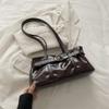 Rivet Belt Buckle Underarm Bag Large Capacity Tote Bag Trendy PU LeatherShoulder Bag  Commute
