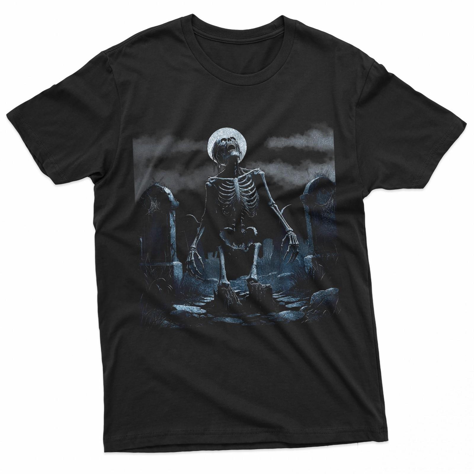 Zombie Skeleton Undead Horror Grave Goth Art T-Shirt S