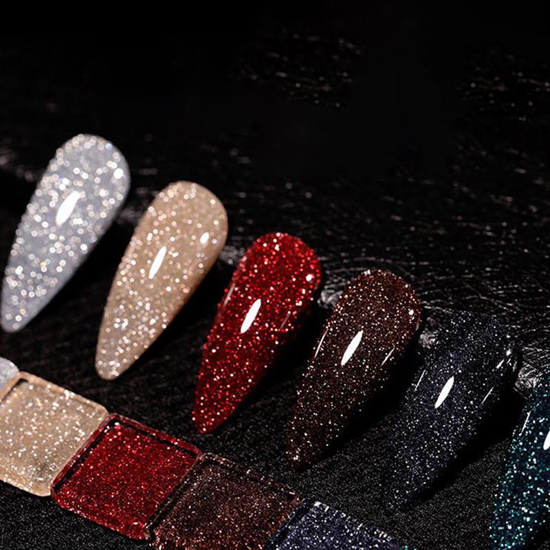 8ml Glitter Gel Nail Polish Soak Off Uv Led Gel Varnish Nail Art Manicures