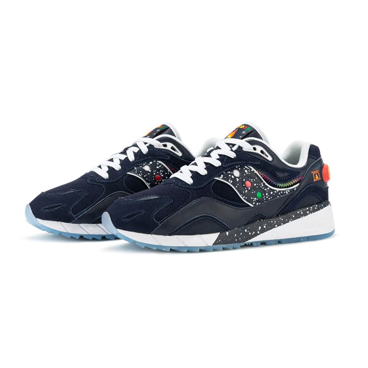 SAUCONY Shadow 6000 Winter Fairy Tale Retro Casual Suede Cushioning Non-Slip Waterproof Low-Top Running Shoes Unisex Running Shoes Blue White S79032-1
