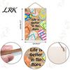 Wooden Sign for Patio Summer Beach Hanging Sign, Double?Sided Flip?Flop Wall Plaque with Rope, Coastal Holiday Home Porch Door Decor House