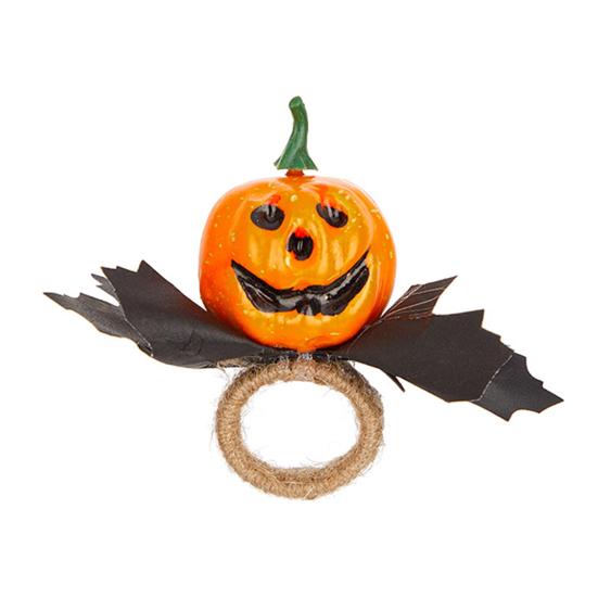 Halloween Napkin Ring Pumpkin Eyeball Spider Skull Napkin Holder for Dinner Table