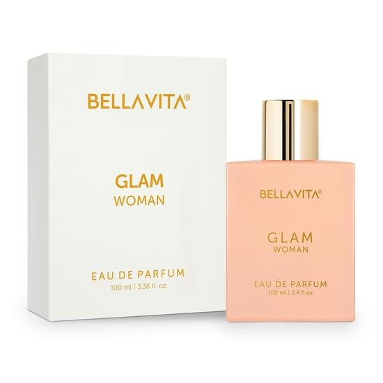 Bella Vita Luxury GLAM Woman Eau De Parfum with African Orange, Jasmine & Patchouli|  & Woody Fragrance EDP for Women, 100ML