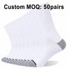 XiangHui Free Custom logo Jacquard Sports Embroidery Hot Stamping logo Fashion Women Designer Sport Socks Unisex Socks Women