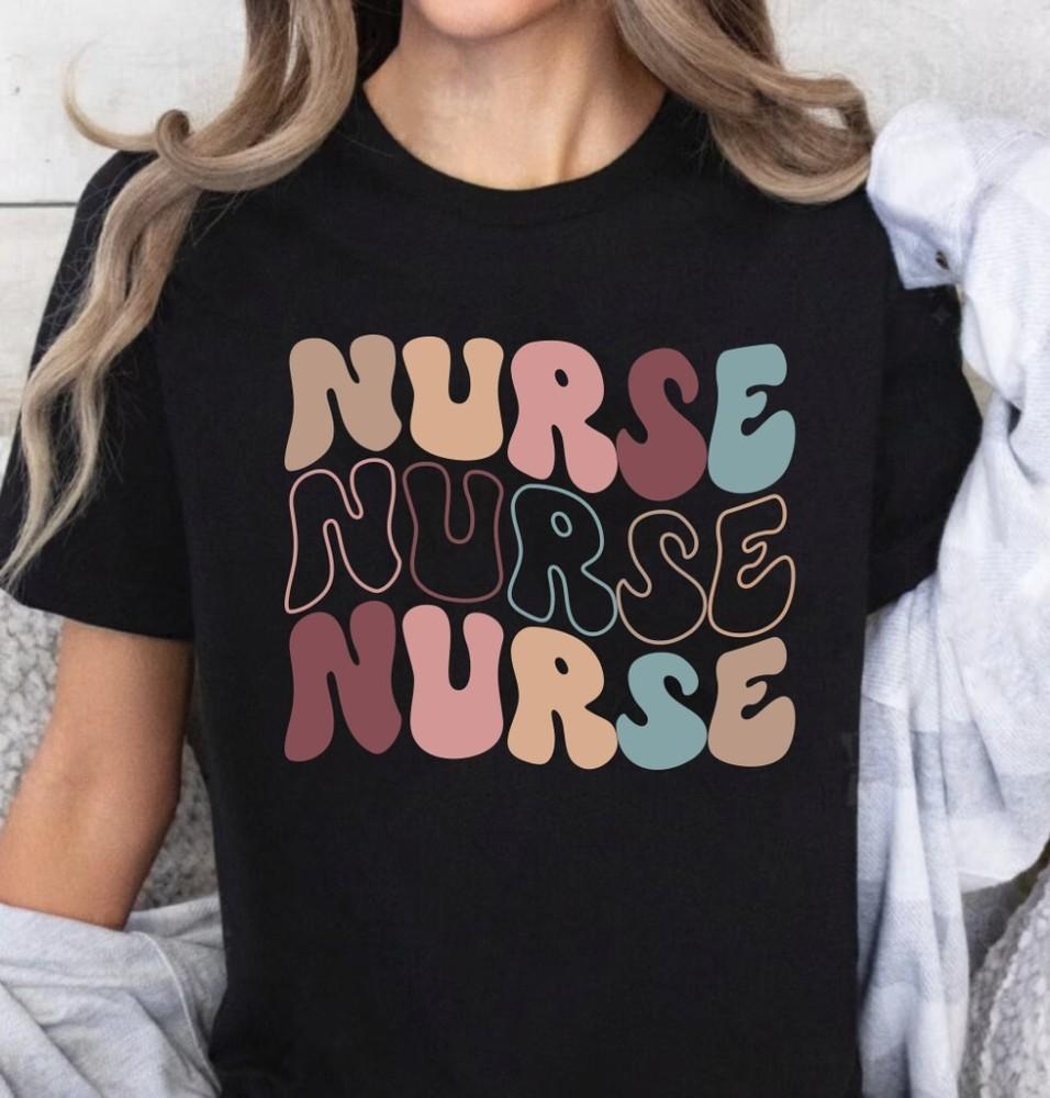 

Groovy Nurse Black, T-shirt size S-5XL Unisex T-Shirt XXXL