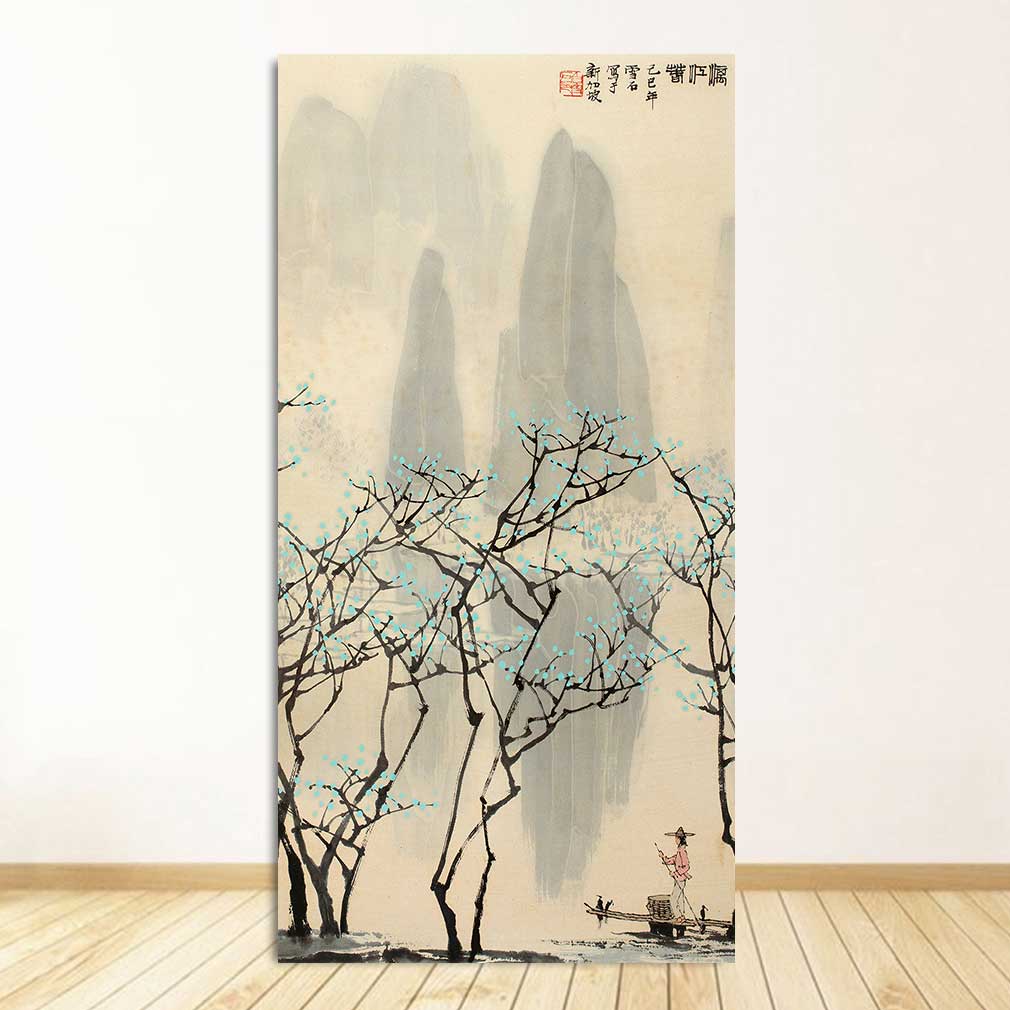 Classic Chinese Ink painting Landscapes Large Size Wall Picture For Living Room Home Decor-7 Huge Size Canvas Print Painting,
