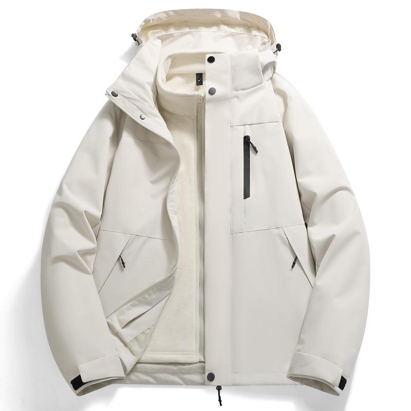 New Outdoor Jacket Three-in-one Detachable Outdoor Fleece Autumn and Winter Windproof Waterproof Warm Jacket