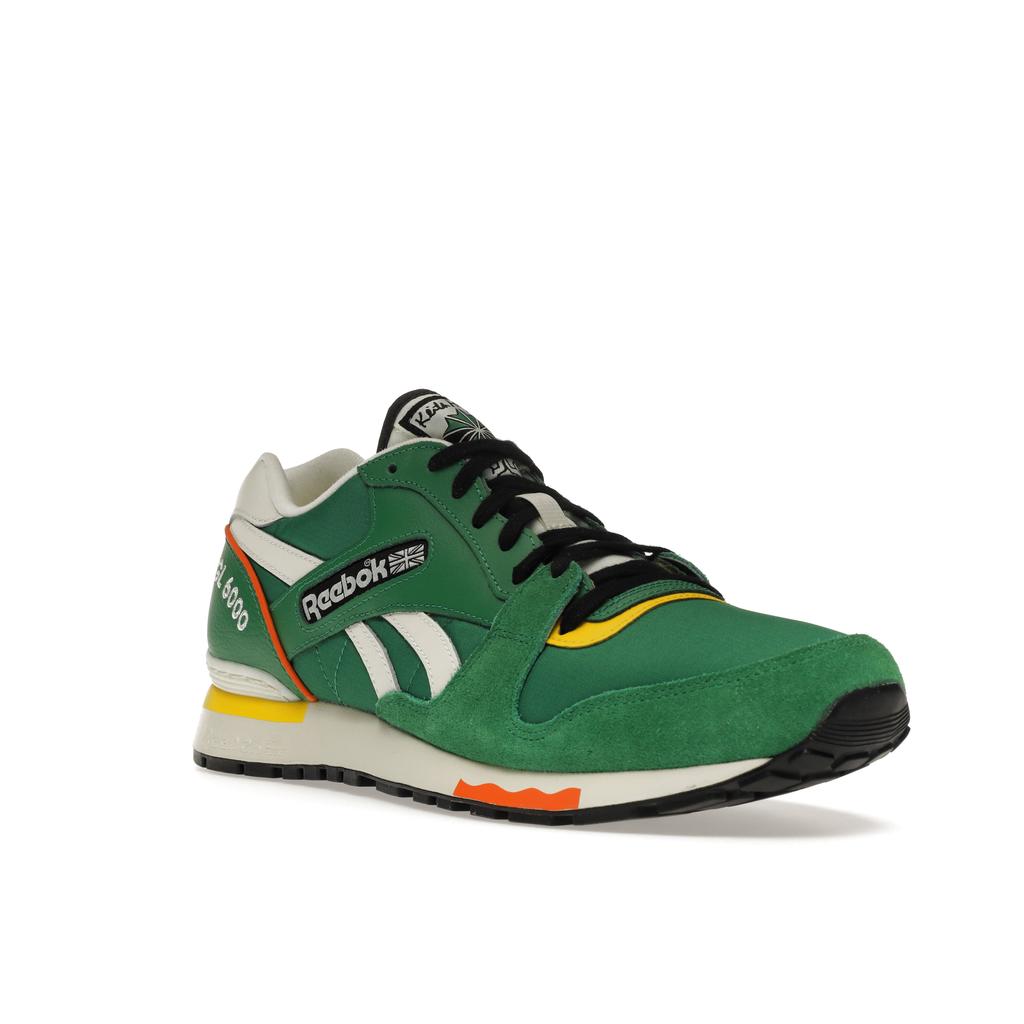 Keith Haring x Reebok GL 6000 Potisk paty pes a člověk Unisex tenisky Zelená Glen-Green Křída GZ1460