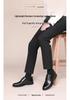 Red Dragonfly Men's Genuine Leather Business Formal Shoes - Comfortable Autumn/Winter Wedding Cowhide Shoes