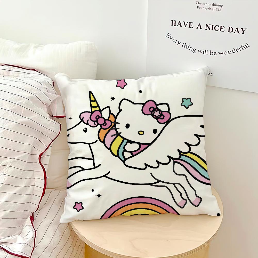 cartoon art cute cat h-HelloKitty SRO cushion cover soft Pillow Case for Sofa Living Room Home office Decor Protective Covers