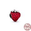 Red Motorcycle Rider & Good Fortune Carp Fish Dangle Charm Beads Fit Original Fasion 925 Sterling Silver Bracelet Women Jewelry