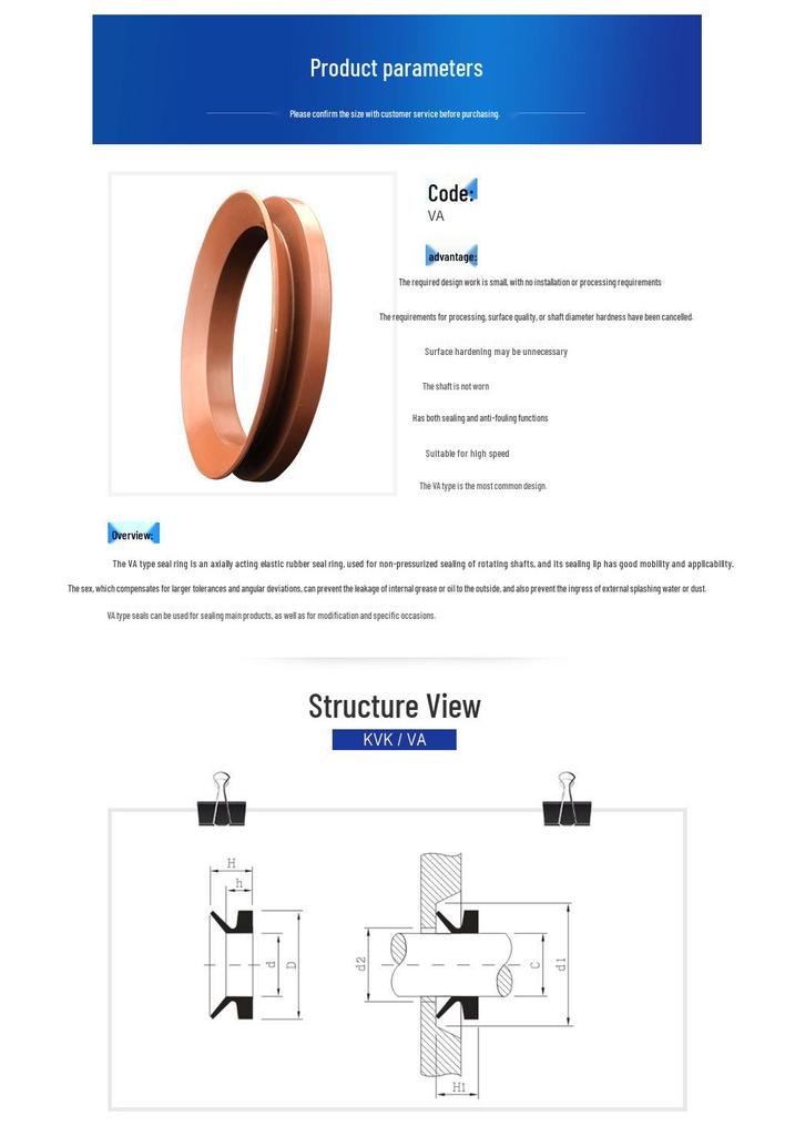 Rotary & Reciprocating Motion Seals for VA Hydraulic & Pneumatic Applications