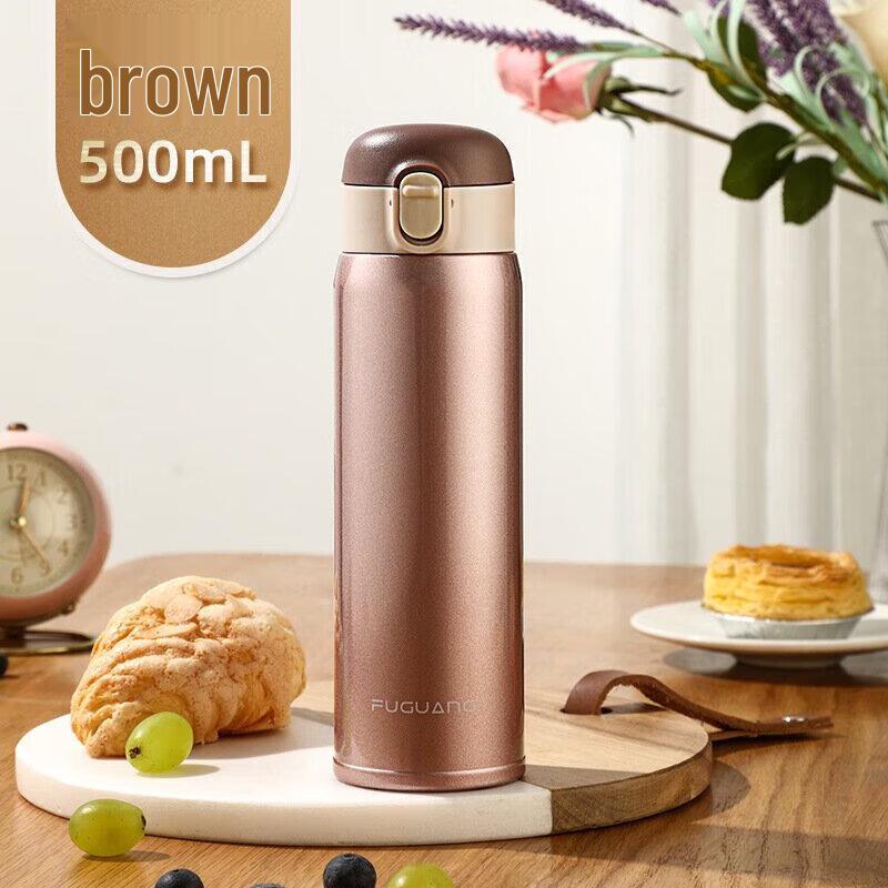 FUGUANG FGZ2111 500ml Stainless Steel Pop-Up Lid Mug