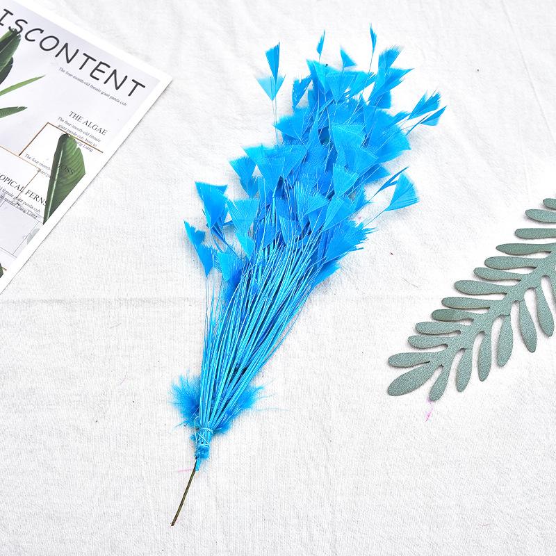 

Triangular Wire Feather Flower Feather Headdress Hairpin Stage Performance Prom Party Wedding Supplies