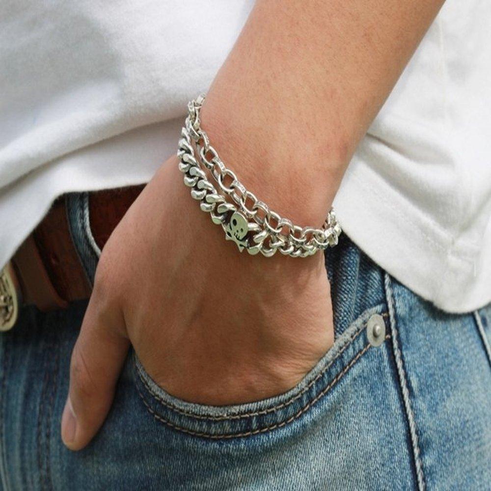[Chacha Jewelry] Paper 5mm Luxury Silver Chain Silver Bracelet Couple Birthday Gift Unisex Vintage