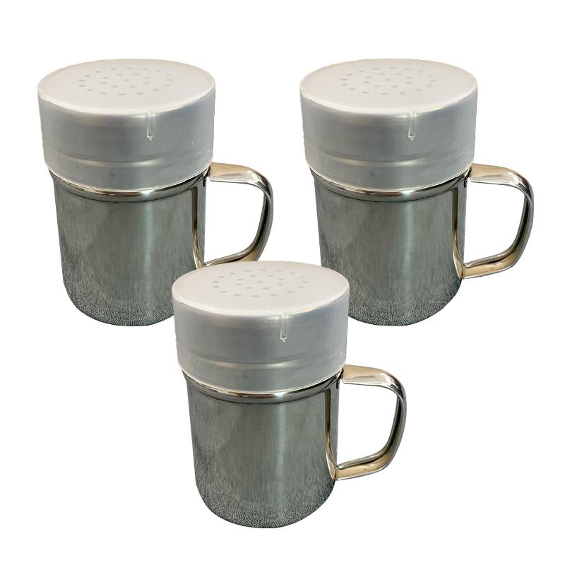 1Pcs Kitchen Tool With Handle Shaker Pepper Sugar Salt Stainless Steel Dispenser