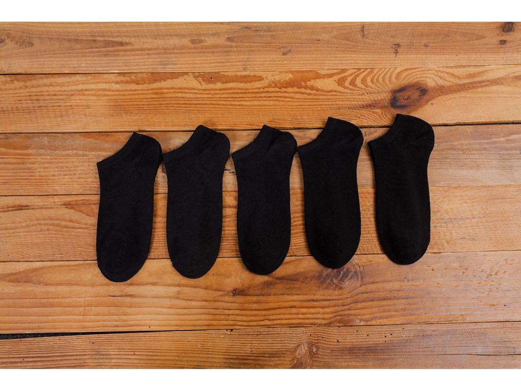 Men's Minimalist Black & White Low-Cut Socks - Spring/Autumn