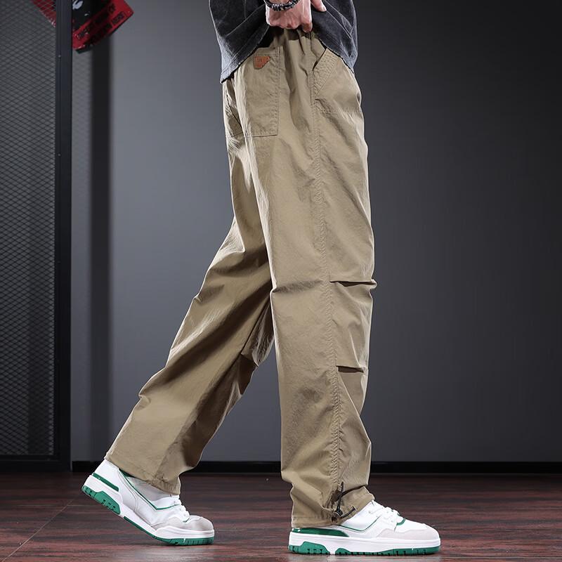 Jielino Men's Loose Fit Straight Leg Quick-Dry Cargo Pants