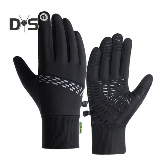 

1 пара термоперчаток для велоспорта, водонепроницаемые, ветрозащитные, зимние, с сенсорным экраном, нескользящие, с силиконовой накладкой, с флисовой подкладкой, теплые перчатки для катания на лыжах, бега, походов L чёрный