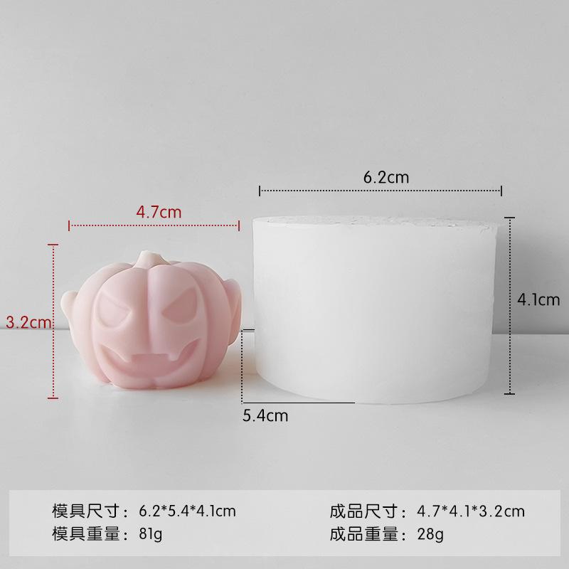 Skull Pumpkin Head Series Silicone Candle Mold DIY Halloween Horror Theme Sculpture Epoxy Plaster Soap Making Tool for Home Gift