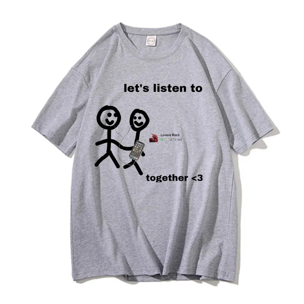 TV Girl Tshirt Unisex French Exit Album T-shirt Gift for Indie Music Fan Tee Lovers Rock Simple Drawing Music Band Graphic Shirt