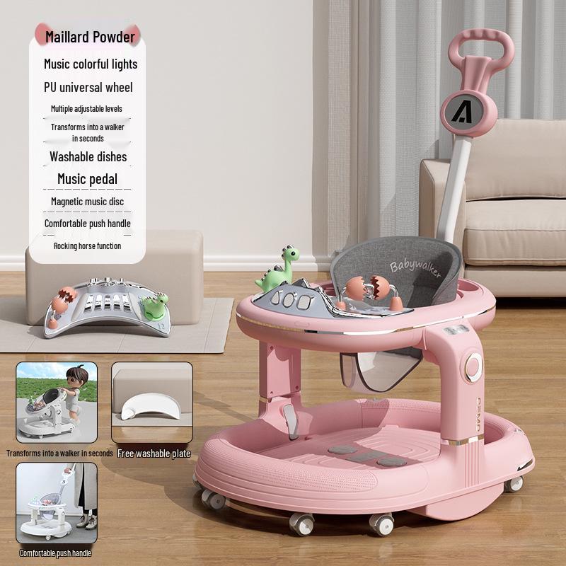 Multifunctional Baby Walker: Anti-Tip, O-Leg Prevention, Push-Assisted Learning for Boys and Girls