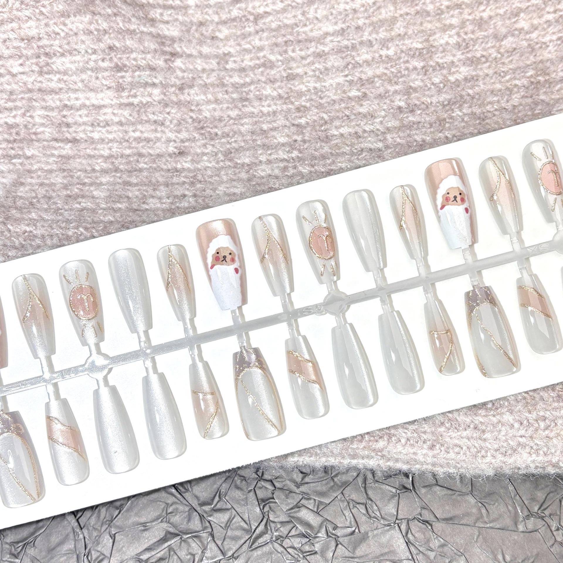 

Aries Constellation Cat Eye Nails: 2025 Gilded Blush Lamb Art Patches