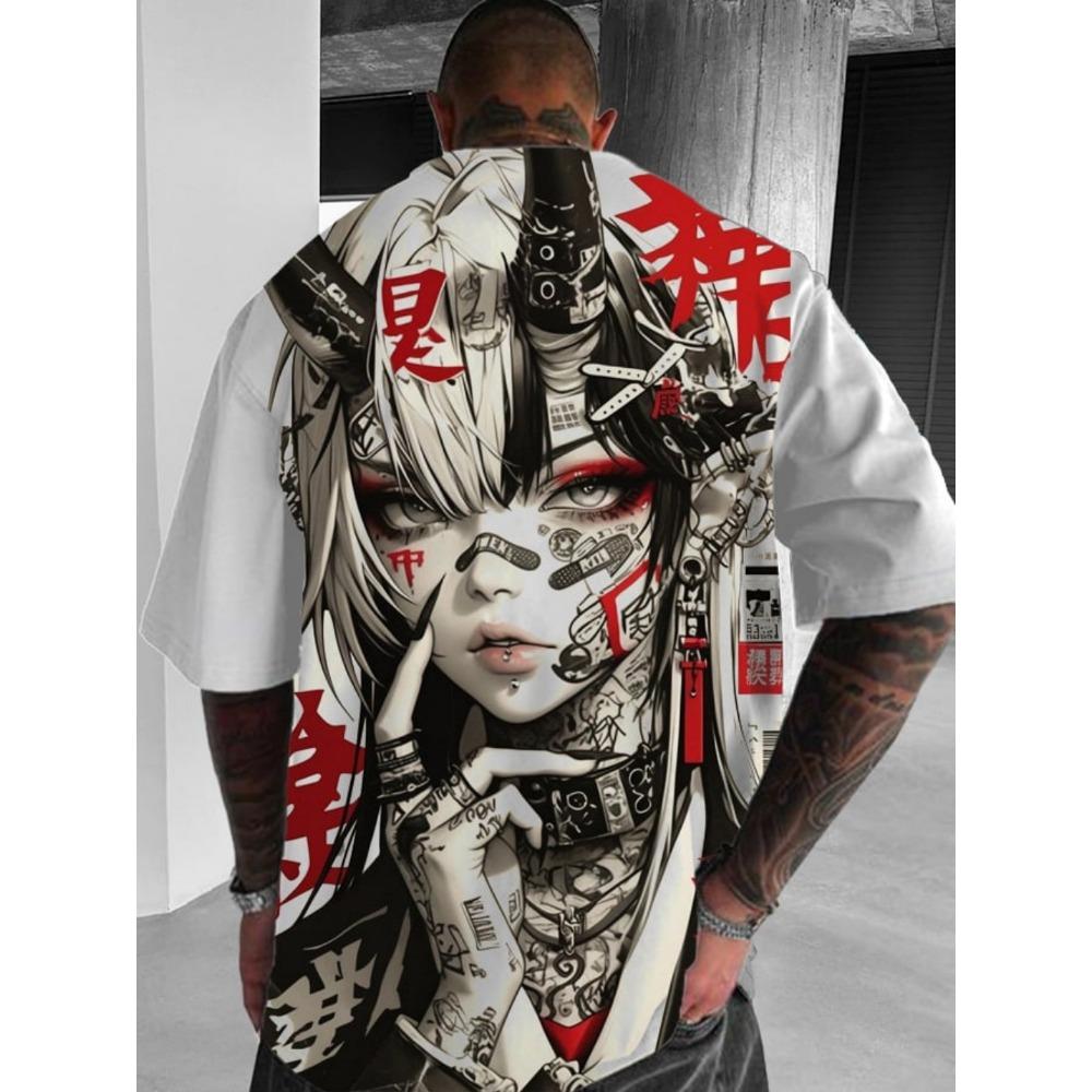 Men's and Women's Summer Fashion 3D Printing Anime Printed T-shirt
