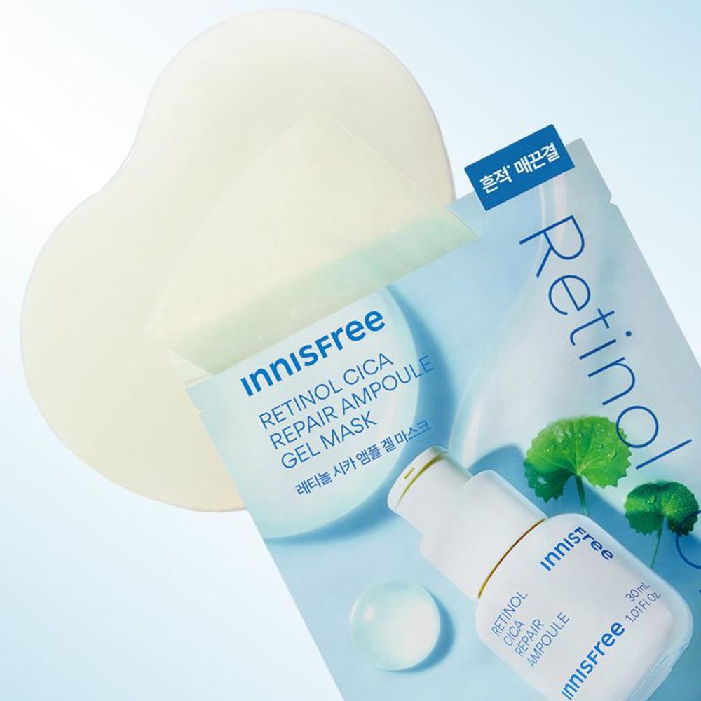 5 szt._[INNISFREE] 3 rodzaje ampułkowej maski żelowej 23ml (Retinol Cica / Rozjaśnianie Witaminą C / Retinol Zielona Herbata PDRN)